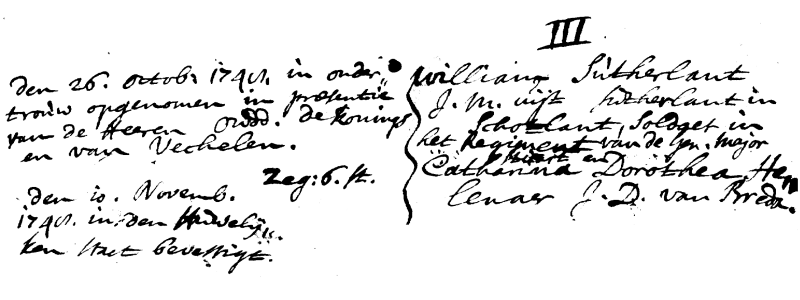 17481110 DTB Breda huw akte Wiliam Sutherlant - Cathrina D Hellenaer